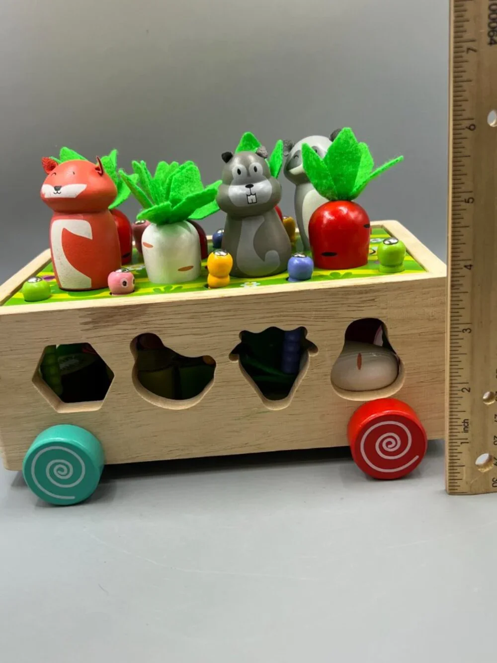 Montessori Wood Sorting Farm/Orchard Set Handcrafted 8.5”x5”x3.5”